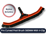 POOL PRO CURVED POOL BRUSH 560MM WITH V-CLIP – NYLON BRISTLES - Image 2