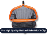 POOL LEAF RAKE PRO HEAVY DUTY WITH V-CLIP (ALUMINIUM HANDLE) - Image 3