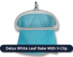 POOL LEAF RAKE DELUX WHITE WITH V-CLIP SPECK - Image 2