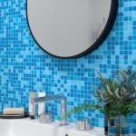 POOL MOSAIC TILES RECONSTITUTED GLASS TILE BLUE MIX - Image 3