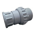 POOL FITTING PVC UNION 50mm 2″MALE THREAD AQUAMAX (WHITE) - Image 4