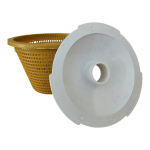 POOL WEIR REPLACEMENT COMBO SWIMQUIP WEIR MUSTARD BASKET AND WHITE VAC LID