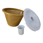 POOL WEIR SWIMQUIP REPLACEMENT WEIR MUSTARD BASKET AND WHITE VAC LID WITH CUFF (COMBO)
