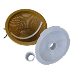 POOL WEIR SWIMQUIP REPLACEMENT WEIR MUSTARD BASKET AND WHITE VAC LID WITH CUFF (COMBO) - Image 2