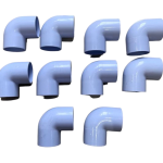 POOL FITTING PVC ELBOW 50X90 DEG WHITE (10 PACK)