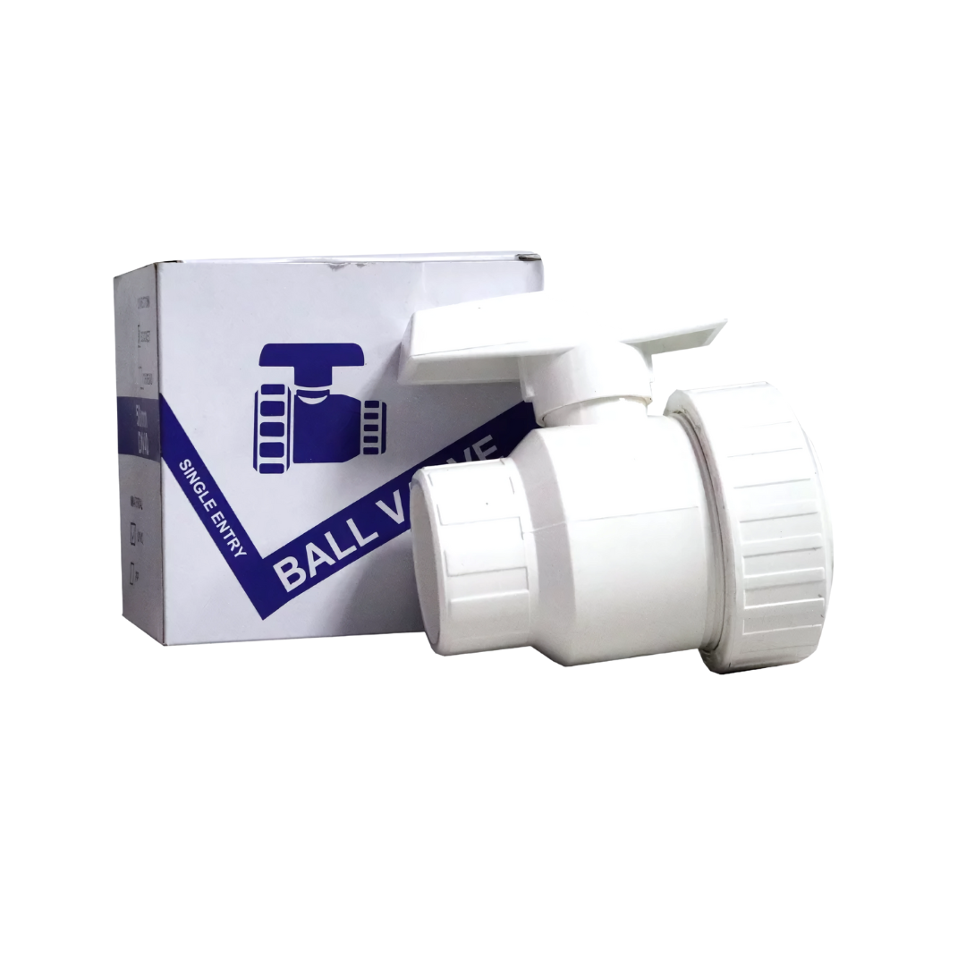 QUALITY-SINGLE-UNION-BALL-VALVE.png POOL BALL VALVE QUALITY SINGLE UNION GLUED 50mm - Image 1
