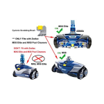 Compatibility diagram for Zodiac Scrubber Brushes: Fits MX8 Elite and MX8 models; Incompatible with MX6 and MX6 Elite models.