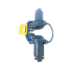 Top view of Zodiac MX8 Middle Engine Housing Assembly featuring the grey central chassis and distinct yellow locking latch – Authentic spare part available at Pool Mecca.