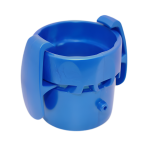 Side angle of ZODIAC Clip-On Hose Connector displaying clip mechanism and internal locking rim for secure fit – Available from Pool Mecca.