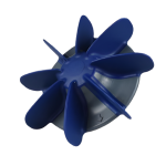 Angled view of Zodiac MX8-MX6 Fan Assembly showing blade depth and directional arrow on grey housing – Available from Pool Mecca.