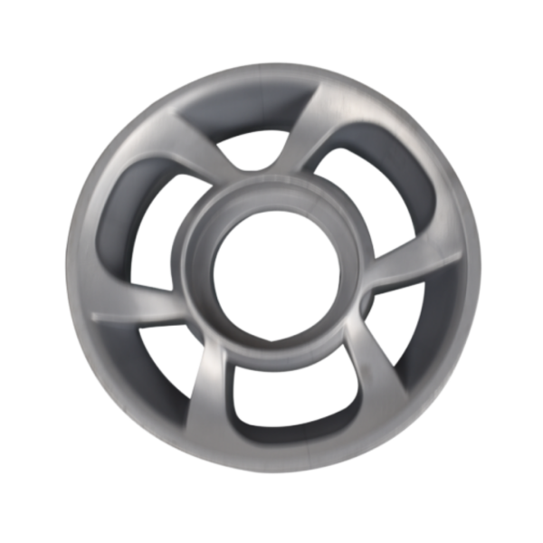 Front face of Zodiac MX8-MX6 Pool Cleaner Wheel showing the five-spoke design and central mounting hub – Genuine part at Pool Mecca.