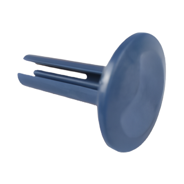 Blue Zodiac MX8 and MX6 Wheel Pin replacement part showing split-shaft locking mechanism – Available at Pool Mecca.