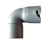 Reverse view of Zodiac Twist Lock Elbow Adapter showing the specific locking slot mechanism for secure hose attachment – Available from Pool Mecca.