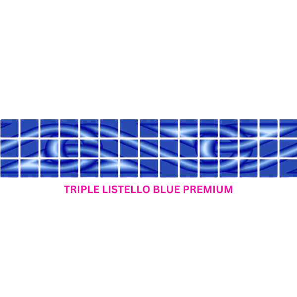 POOL MOSAIC TRIPLE LISTELLO BLUE PREMIUM